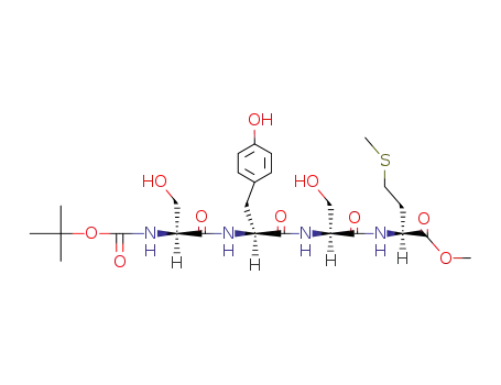 L-Methionine,
N-[N-[N-[N-[(1,1-dimethylethoxy)carbonyl]-L-seryl]-L-tyrosyl]-L-seryl]-,
methyl ester