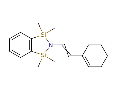 Molecular Structure of 95192-88-4 (2-((Z)-2-Cyclohex-1-enyl-vinyl)-1,1,3,3-tetramethyl-2,3-dihydro-1H-benzo[1,2,5]azadisilole)