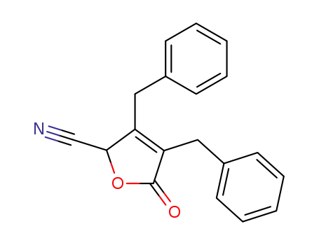 2,5-dihydro-3,4-bis(phenylmethyl)-5-oxo-2-furancarbonitrile