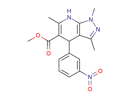 1H-Pyrazolo[3,4-b]pyridine-5-carboxylic acid,
4,7-dihydro-1,3,6-trimethyl-4-(3-nitrophenyl)-, methyl ester