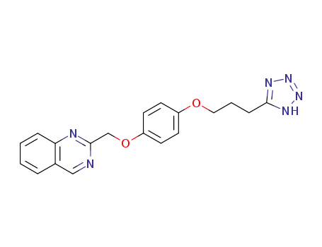Molecular Structure of 125439-24-9 (2-[4-[3-(1H-Tetrazol-5-yl)propoxy]phenoxymethyl]quinazoline)