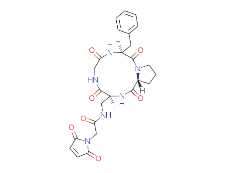cyclo(glycyl-phenylalanyl-prolyl-N(beta)-(N-maleoylglycyl)-alpha,beta-diaminopropanoyl)
