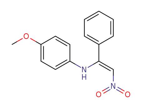 Molecular Structure of 55577-67-8 (4-methoxy-N-[(E)-2-nitro-1-phenylethenyl]aniline)