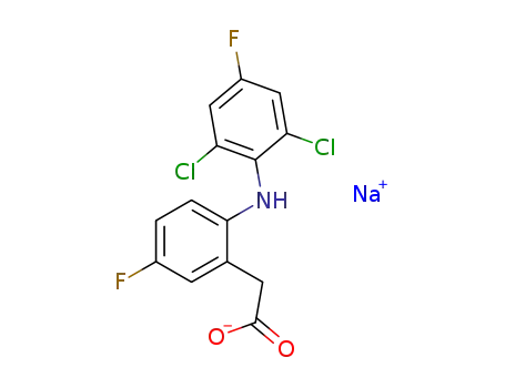 sodium {2-[(2,6-dichloro-4-fluorophenyl)amino]-5-fluorophenyl}acetate