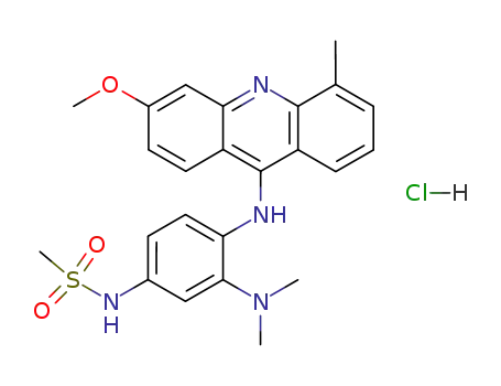 Methanesulfonamide,
N-[3-(dimethylamino)-4-[(3-methoxy-5-methyl-9-acridinyl)amino]phenyl]-
, monohydrochloride