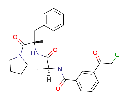 Molecular Structure of 76597-75-6 (N-<m-(chloroacetyl)benzoyl>-L-alanyl-L-phenylalanylpyrrolidine)