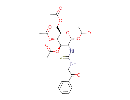 Molecular Structure of 112290-68-3 (1,3,4,6-tetra-O-acetyl-2-deoxy-2-(3-phenacylthioureido)-α-D-glucopyranose)