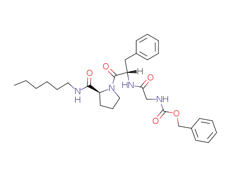 Molecular Structure of 106111-33-5 (L-Prolinamide,
N-[(phenylmethoxy)carbonyl]glycyl-L-phenylalanyl-N-hexyl-)