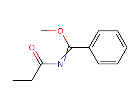 Molecular Structure of 712-66-3 (Benzenecarboximidic acid, N-(1-oxopropyl)-, methyl ester)