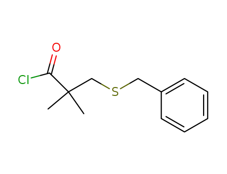 Molecular Structure of 124775-81-1 (Propanoyl chloride, 2,2-dimethyl-3-[(phenylmethyl)thio]-)