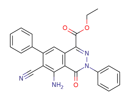 ethyl 5-amino-6-cyano-3,4-dihydro-4-oxo-3,7-diphenylphthalazine-1-carboxylate