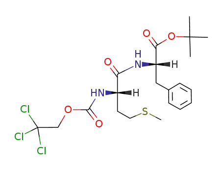 Molecular Structure of 78221-41-7 ((S)-2-[(S)-4-Methylsulfanyl-2-(2,2,2-trichloro-ethoxycarbonylamino)-butyrylamino]-3-phenyl-propionic acid tert-butyl ester)