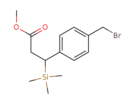 methyl 3-<(4'-bromomethyl)phenyl>-3-trimethylsilylpropanoate