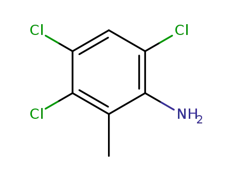 Molecular Structure of 62077-29-6 (Benzenamine, 3,4,6-trichloro-2-methyl-)