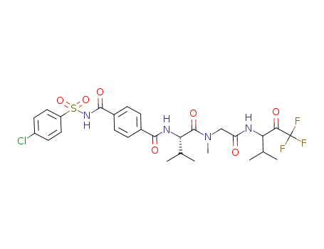 4-(4-Chloro-benzenesulfonylaminocarbonyl)-N-((S)-2-methyl-1-{methyl-[(3,3,3-trifluoro-1-isopropyl-2-oxo-propylcarbamoyl)-methyl]-carbamoyl}-propyl)-benzamide