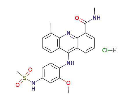 9-(4-Methanesulfonylamino-2-methoxy-phenylamino)-5-methyl-acridine-4-carboxylic acid methylamide; hydrochloride