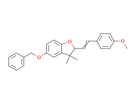 Benzofuran,
2,3-dihydro-2-[2-(4-methoxyphenyl)ethenyl]-3,3-dimethyl-5-(phenylmeth
oxy)-