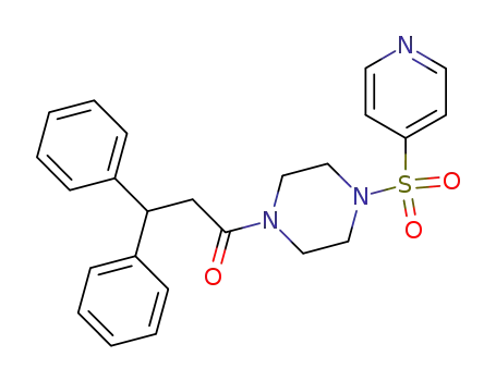 Piperazine, 1-(1-oxo-3,3-diphenylpropyl)-4-(4-pyridinylsulfonyl)-