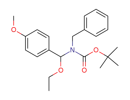 Carbamic acid, [ethoxy(4-methoxyphenyl)methyl](phenylmethyl)-,
1,1-dimethylethyl ester