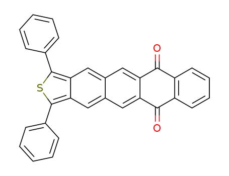 Molecular Structure of 84165-86-6 (1,3-Diphenylnaphthaceno<2,3-c>thiophene-6,11-quinone)