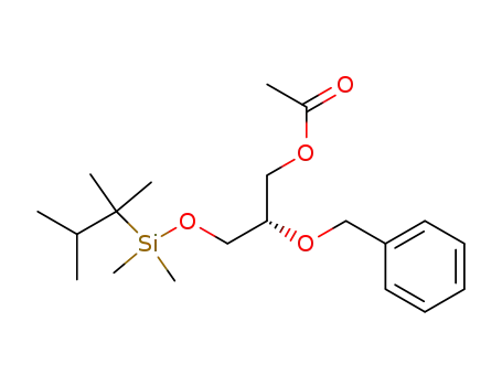 Molecular Structure of 109371-28-0 (Acetic acid (S)-2-benzyloxy-3-[dimethyl-(1,1,2-trimethyl-propyl)-silanyloxy]-propyl ester)