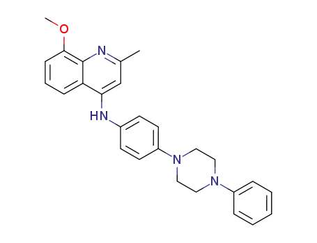 4-Quinolinamine, 8-methoxy-2-methyl-N-(4-(4-phenyl-1-piperazinyl)phenyl)-