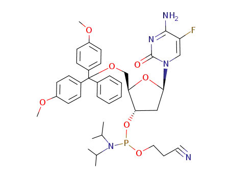 Cytidine, 5'-O-[bis(4-methoxyphenyl)phenylmethyl]-2'-deoxy-5-fluoro-,
3'-[2-cyanoethyl bis(1-methylethyl)phosphoramidite]