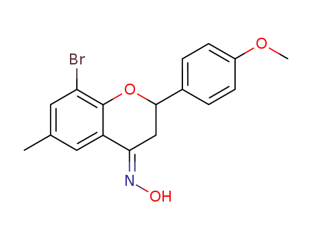 2,3-dihydro-2-(4-methoxyphenyl)-4H-6-methyl-8-bromo-benzopyran-4-one oxime