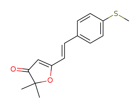 3(2H)-Furanone, 2,2-dimethyl-5-[2-[4-(methylthio)phenyl]ethenyl]-, (E)-