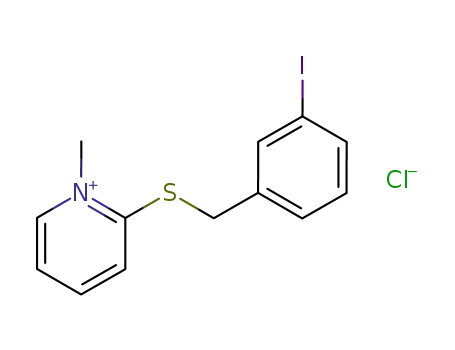 2-{[(3-Iodophenyl)methyl]sulfanyl}-1-methylpyridin-1-ium chloride
