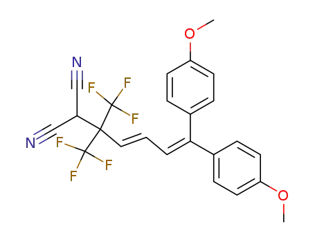 2-[(E)-5,5-Bis-(4-methoxy-phenyl)-1,1-bis-trifluoromethyl-penta-2,4-dienyl]-malononitrile