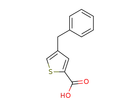 Molecular Structure of 27921-49-9 (4-Benzyl-2-thiophenecarboxylic acid)