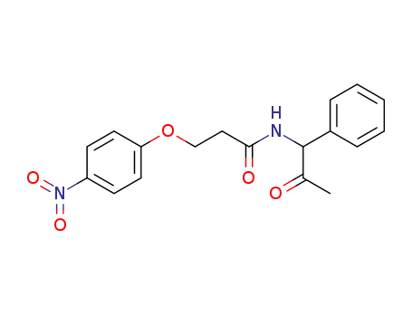 Molecular Structure of 107324-97-0 (3-(4-Nitro-phenoxy)-N-(2-oxo-1-phenyl-propyl)-propionamide)