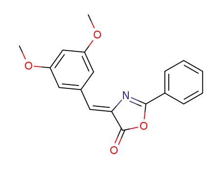 Molecular Structure of 1097-21-8 (4-(3,5-dimethoxybenzylidene)-2-phenyl-1,3-oxazol-5(4H)-one)