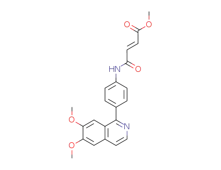Molecular Structure of 83633-29-8 (2-Butenoic acid,
4-[[4-(6,7-dimethoxy-1-isoquinolinyl)phenyl]amino]-4-oxo-, methyl ester,
(E)-)