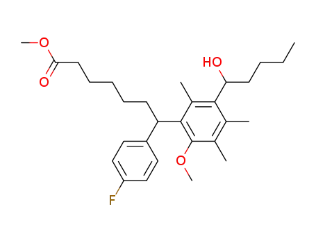 methyl 7-(4-fluorophenyl)-7-<3-(1-hydroxypentyl)-6-methoxy-2,4,5-trimethylphenyl> heptanoate