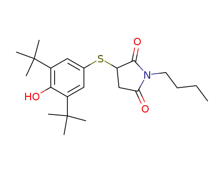 2,5-Pyrrolidinedione,
3-[[3,5-bis(1,1-dimethylethyl)-4-hydroxyphenyl]thio]-1-butyl-