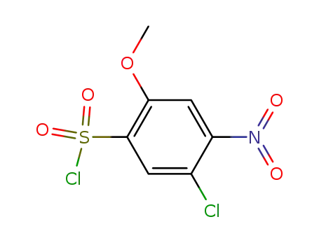 Molecular Structure of 62833-51-6 (Benzenesulfonyl chloride, 5-chloro-2-methoxy-4-nitro-)