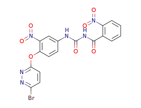 Molecular Structure of 103829-05-6 (N-[[4-(6-bromopyridazin-3-yl)oxy-3-nitro-phenyl]carbamoyl]-2-nitro-ben zamide)