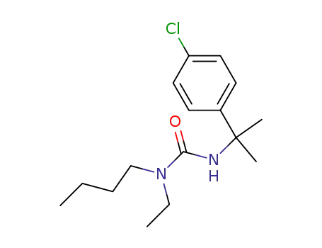 Molecular Structure of 64796-88-9 (Urea, N-butyl-N'-[1-(4-chlorophenyl)-1-methylethyl]-N-ethyl-)