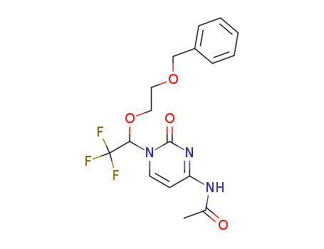 Molecular Structure of 125512-19-8 (N<sub>4</sub>-Acetyl-1-[2,2,2-trifluoro-1-[2-(benzyloxy)ethoxy]ethyl]cytosine)