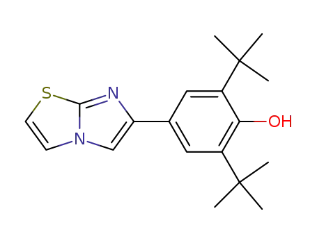 Molecular Structure of 84217-83-4 (Phenol, 2,6-bis(1,1-dimethylethyl)-4-imidazo[2,1-b]thiazol-6-yl-)