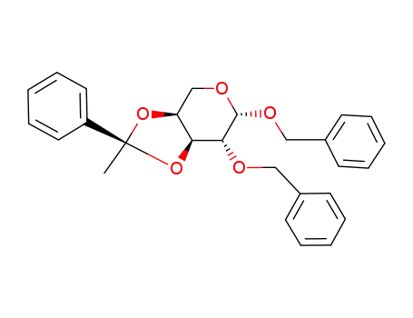 benzyl 2-O-benzyl-3,4-O-(S)-(1-phenylethylidene)-β-L-arabinopyranoside