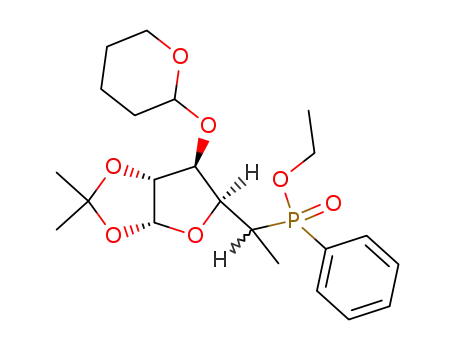 (5RS)-5,6-dideoxy-5-C-<(ethoxy)phenylphosphinyl>-1,2-O-isopropylidene-3-O-(tetrahydropyran-2-yl)-α-D-xylo-hexofuranose