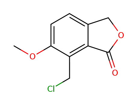 Molecular Structure of 21483-32-9 (7-(chloromethyl)-6-methoxy-2-benzofuran-1(3H)-one)