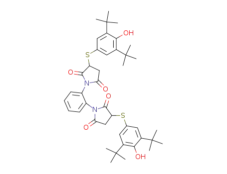 1,2-bis<3-(3,5-di-t-butyl-4-hydroxyphenylthio)-2,5-dioxopyrrolidin-1-yl>benzene