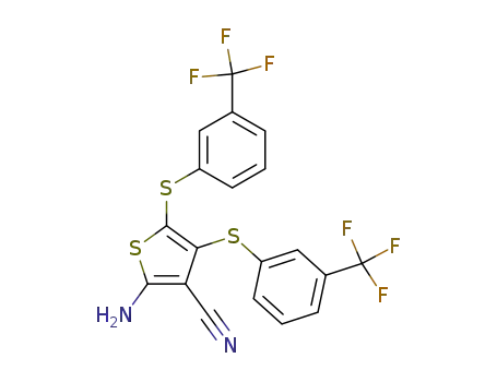 2-amino-4,5-bis<<3-(trifluoromethyl)phenyl>thio>thiophen-3-carbonitril