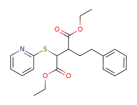 Molecular Structure of 146352-28-5 (2-Phenethyl-3-(pyridin-2-ylsulfanyl)-succinic acid diethyl ester)