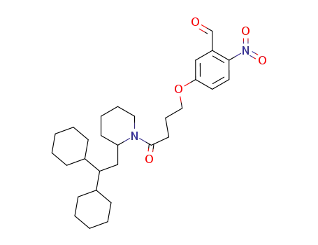 Piperidine,
2-(2,2-dicyclohexylethyl)-1-[4-(3-formyl-4-nitrophenoxy)-1-oxobutyl]-