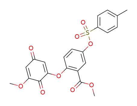 Benzoic acid,
2-[(5-methoxy-3,6-dioxo-1,4-cyclohexadien-1-yl)oxy]-5-[[(4-methylphenyl
)sulfonyl]oxy]-, methyl ester